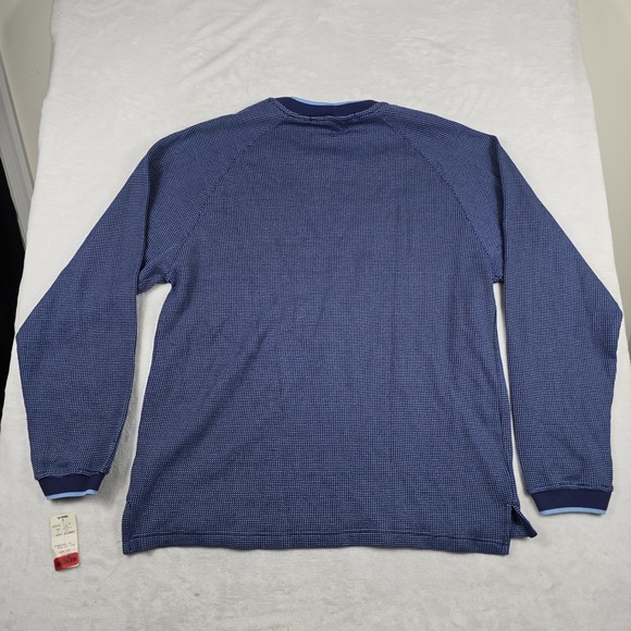 Barrage Authentic Y2K Men's Size Medium Blue‎ Long Sleeve Knit Shirt New - Picture 7 of 7
